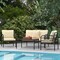 Outdoor 4-Piece Wicker Conversation Set with Rustproof Metal Frame